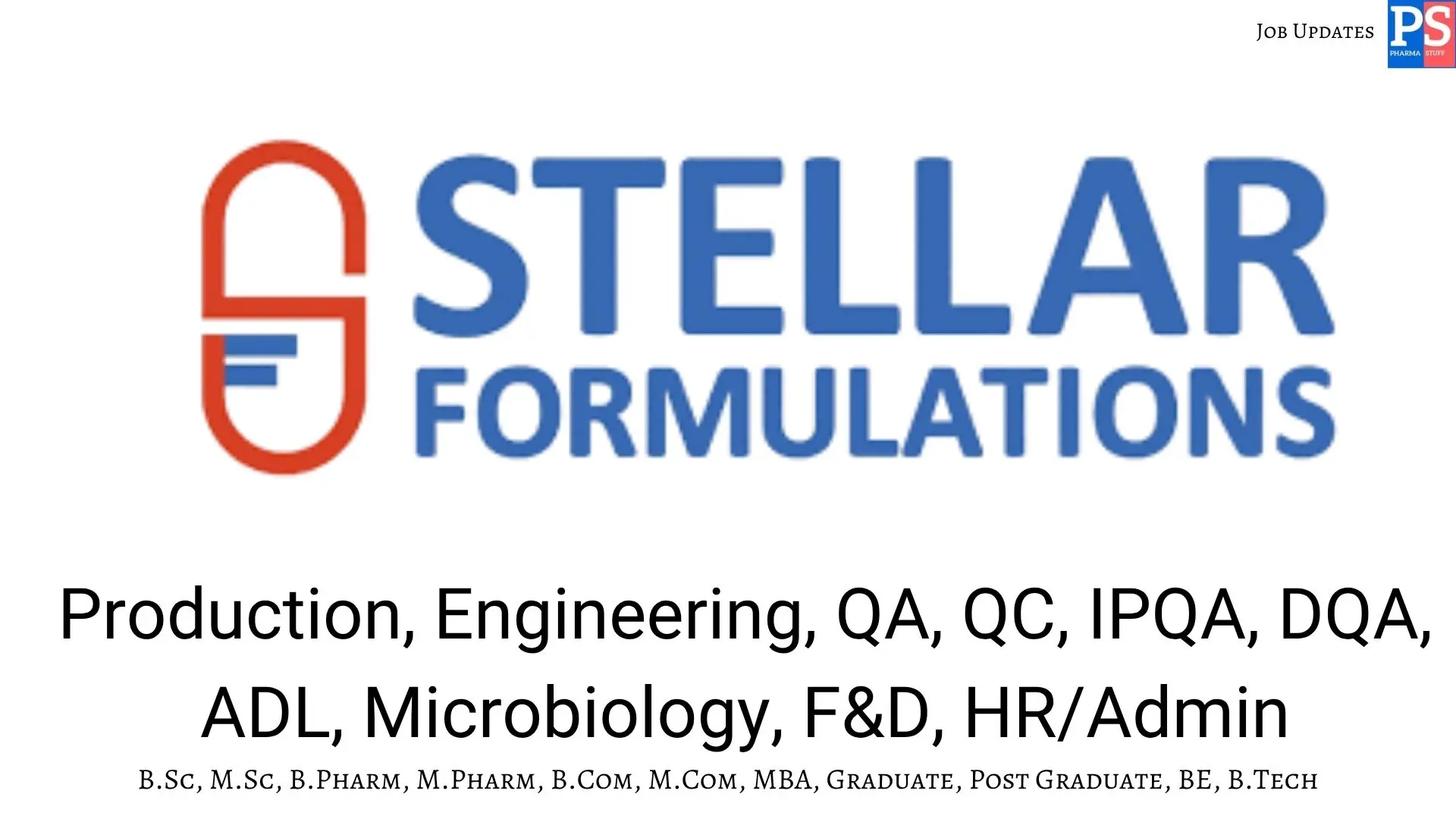 Stellar walk in Production QA QC ADL IPQA Engineering