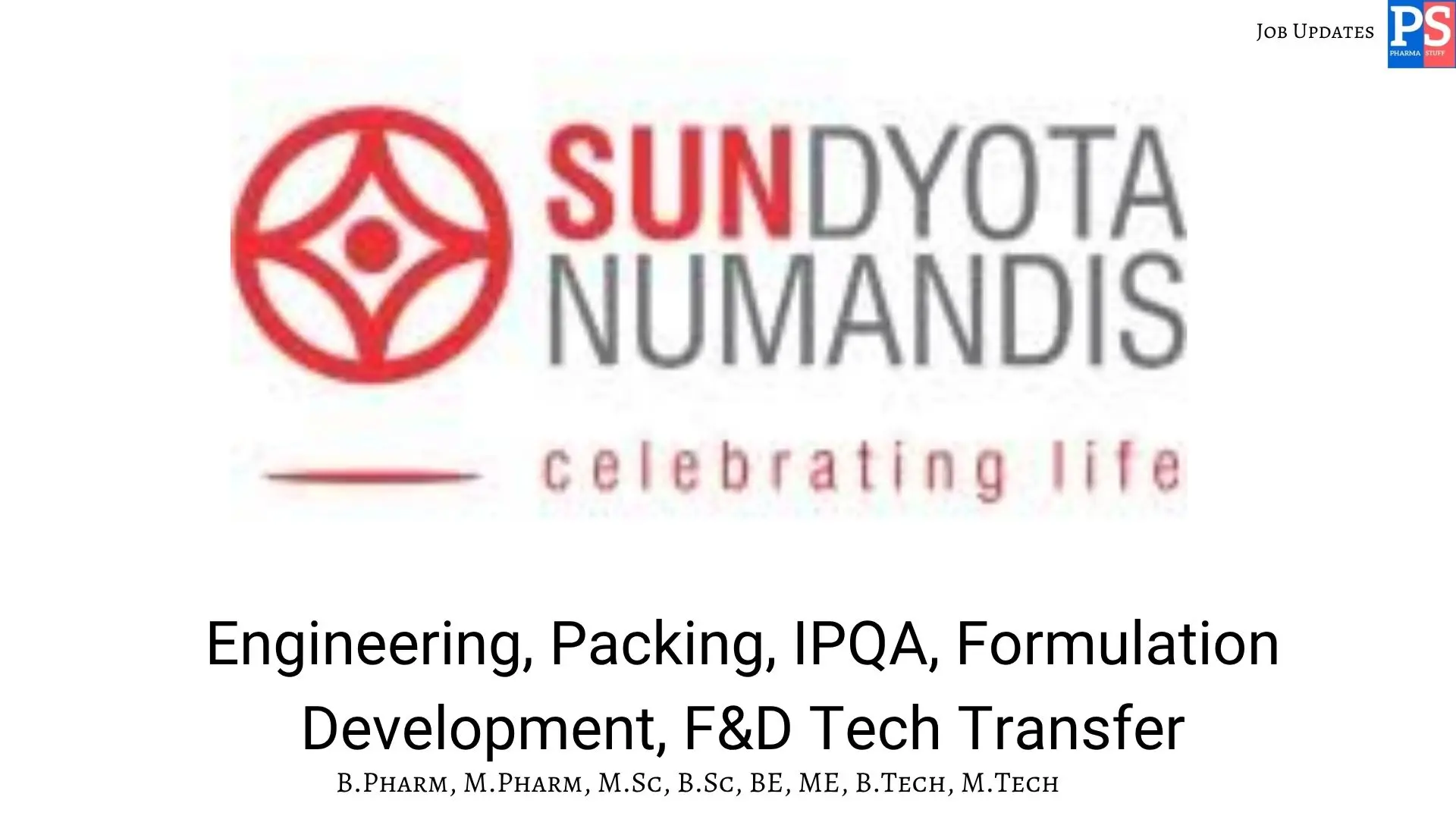 Sundyota walk in OSD IPQA Packing Engineering