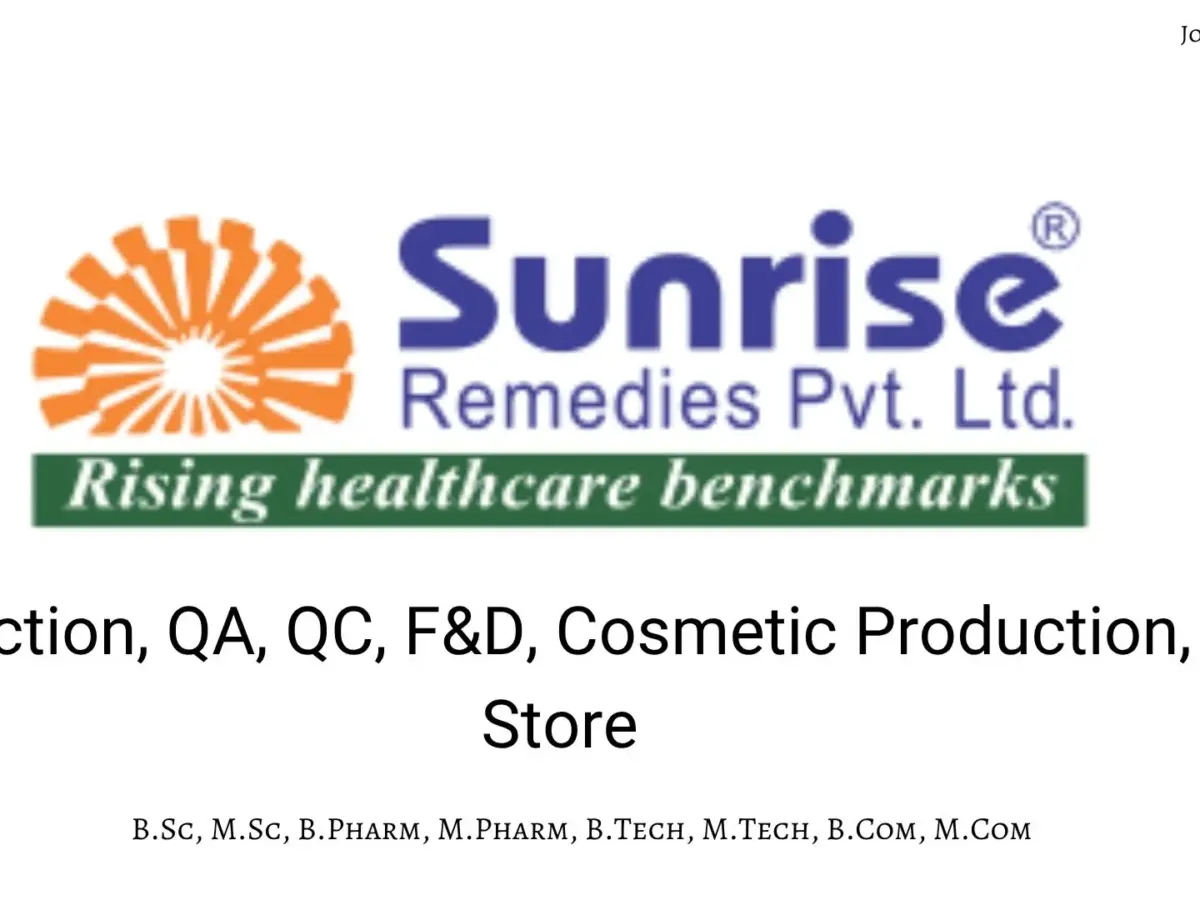 Sunrise® Remedies Pvt. Ltd.