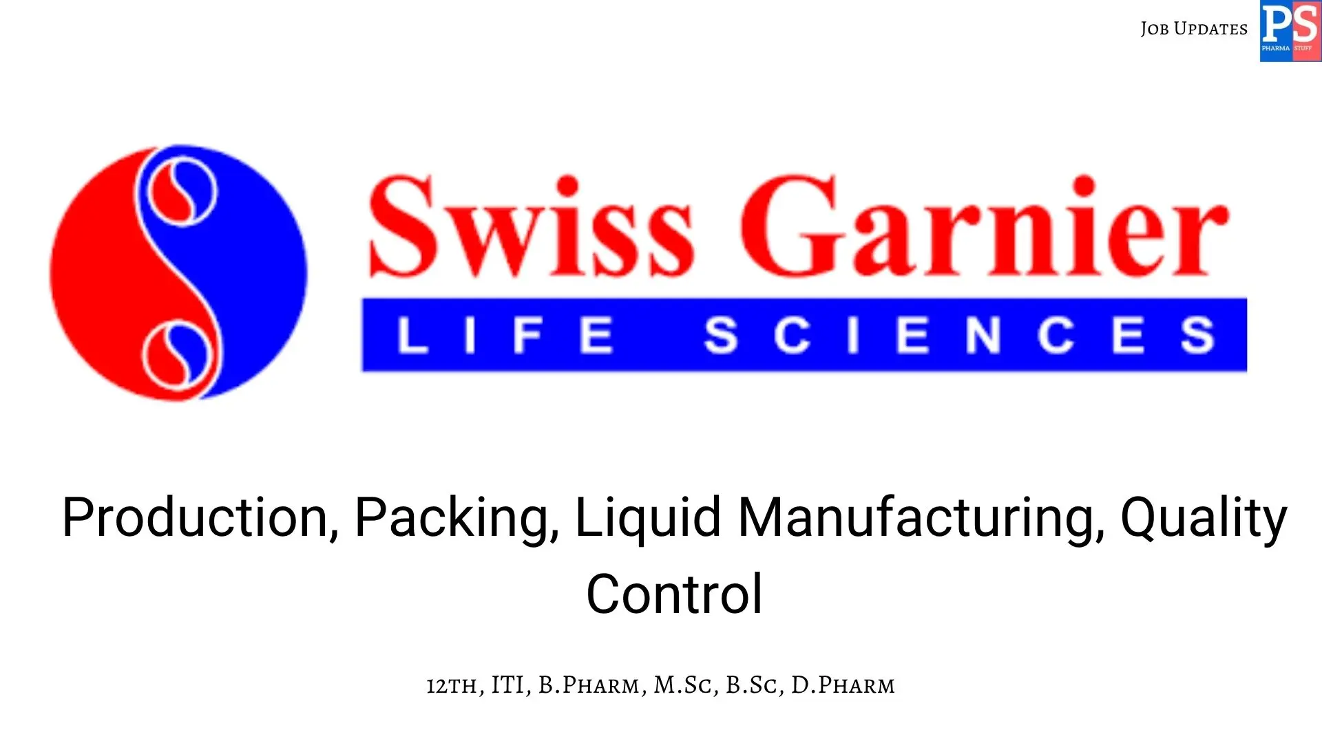 Swiss Hiring Production Packing QC