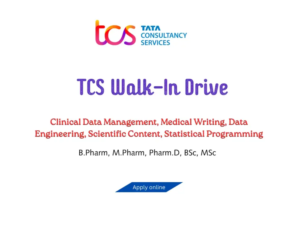 TCS Mumbai Walk-In Drive 2026 for Clinical Data Management, Medical Writing (1)