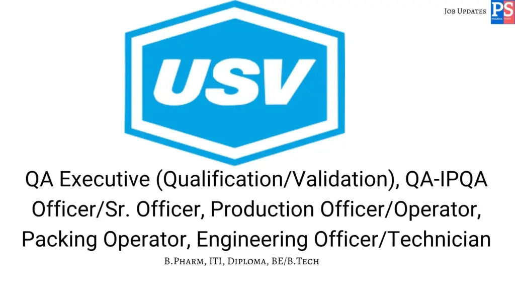 USV walk-in QA, QA, Packing,Engineering