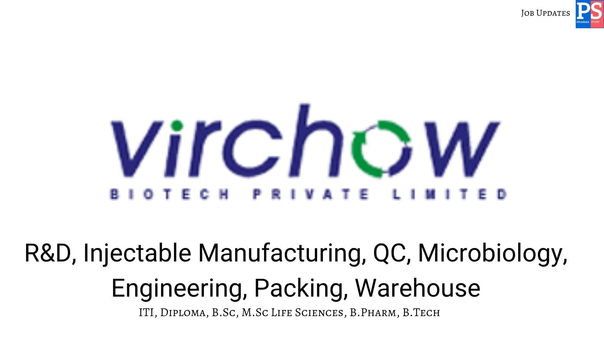 Virchow Hiring Trainee Executive Operator 1