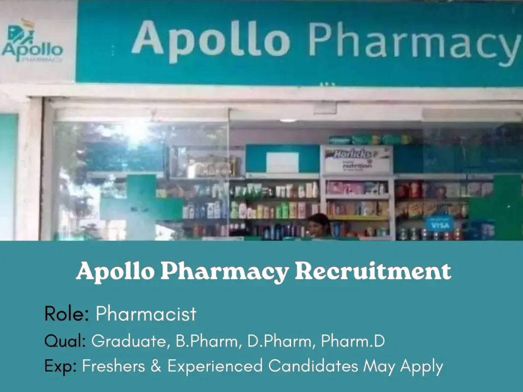 Apollo Pharmacy Jobs in Lucknow | Pharmacist Vacancy