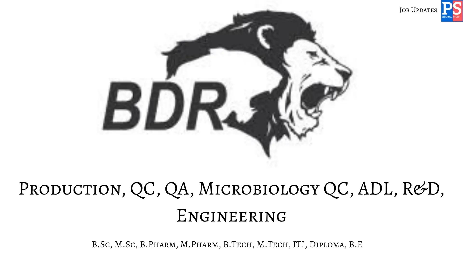 Pharma Jobs, Biotech Jobs, Clinical Research, Pharmacovigilance Jobs 21 BDR walk in Production