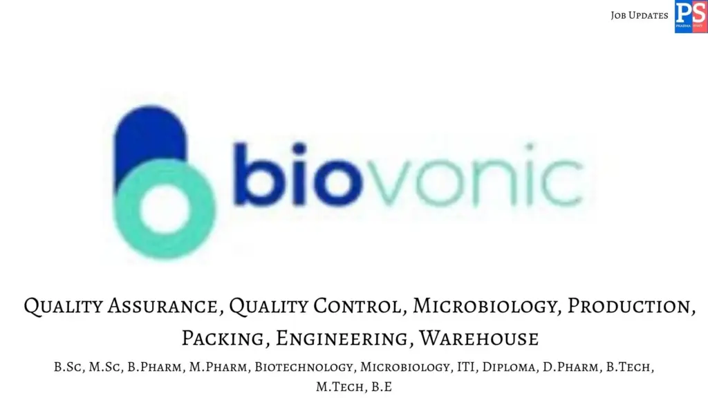 Biovonic Walk-In QA, QC, Microbiology, Production, Engineering and Warehouse