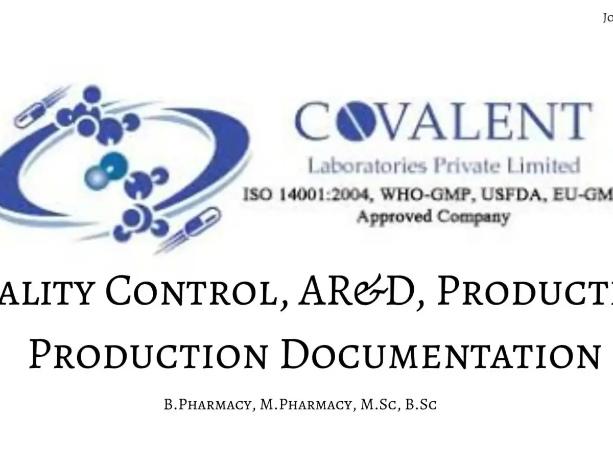 Covalent Laboratories Private Limited.
