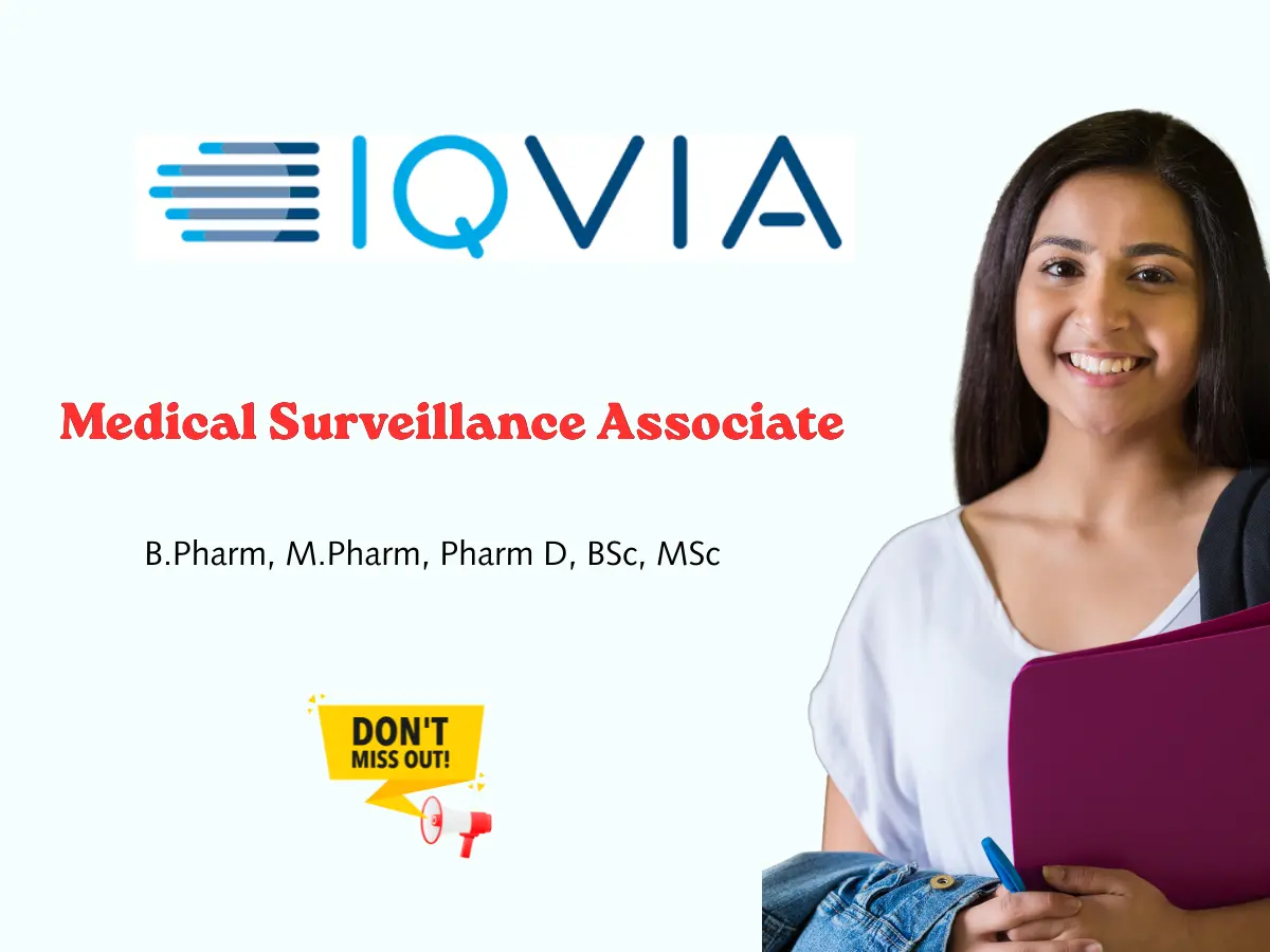 Urgent IQVIA Hiring Medical Surveillance Associate Jobs | Apply Now 3 IQVIA Medical Surveillance Associate | Hybrid Jobs India