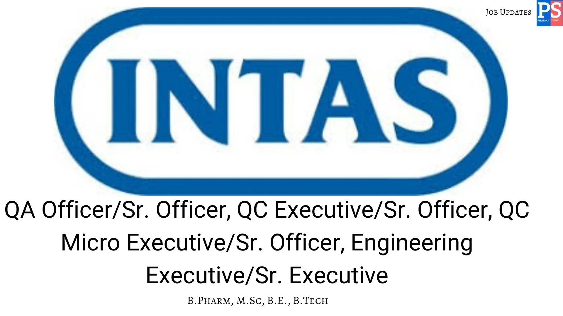 Intas Walk In QA QC Micro Engineering