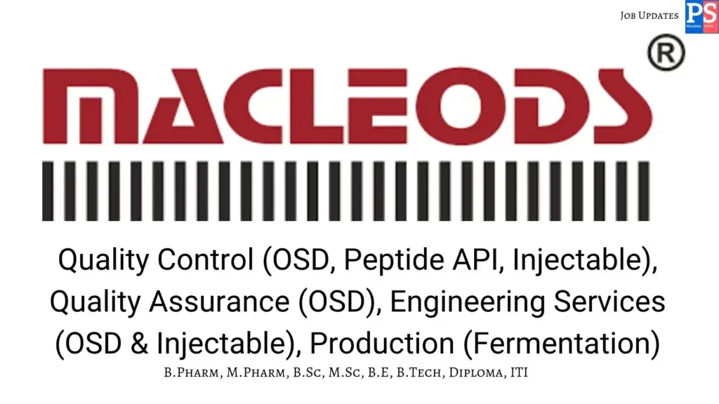 Macleods walk-in QC QA