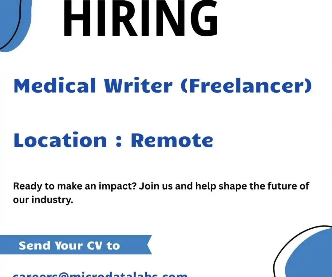 Medical Writer Freelancer WFH Job Micro Data Labs