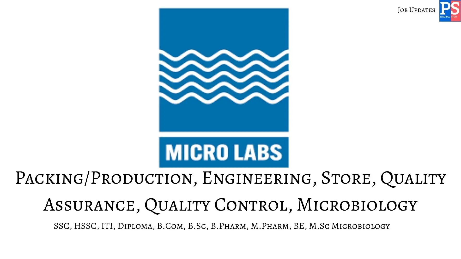 Pharma Jobs, Biotech Jobs, Clinical Research, Pharmacovigilance Jobs 8 Micro Walk In Production QA QC Engineering Store Microbiology