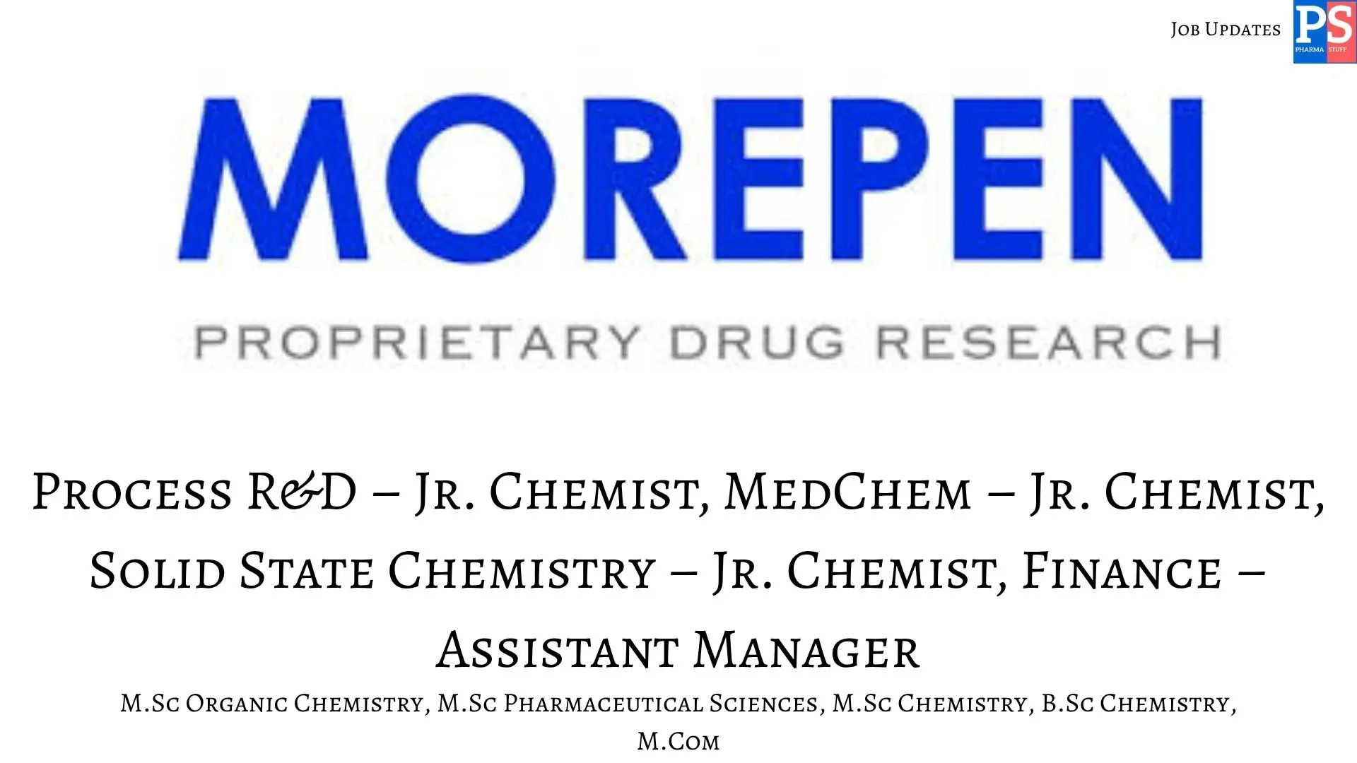 Morepen Walk In Jr Chemist Finance