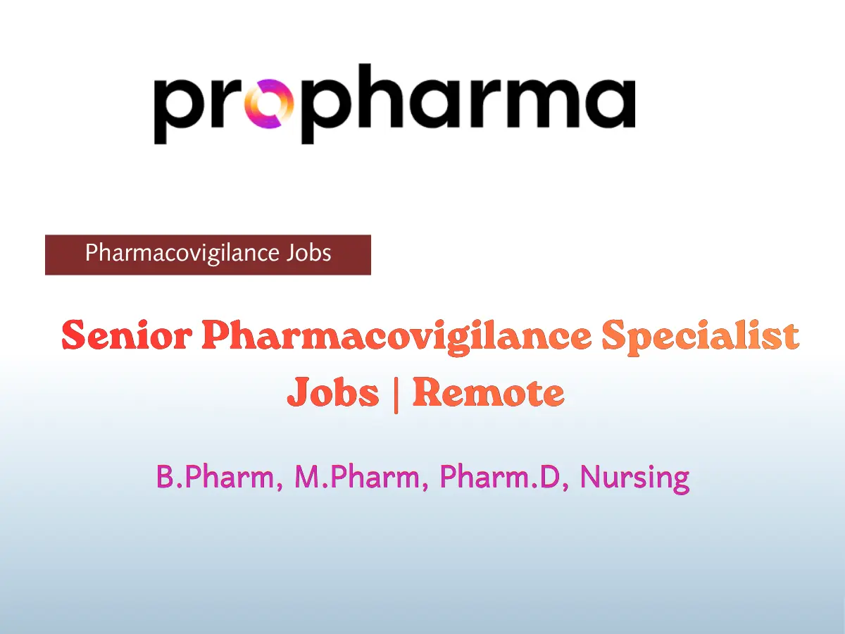 Pharma Jobs, Biotech Jobs, Clinical Research, Pharmacovigilance Jobs 28 ProPharma Senior Pharmacovigilance Specialist Jobs 1
