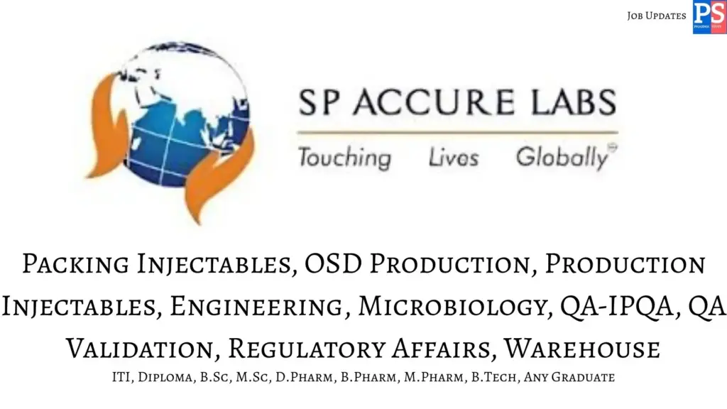 SP Accure walk-in QA RA Production