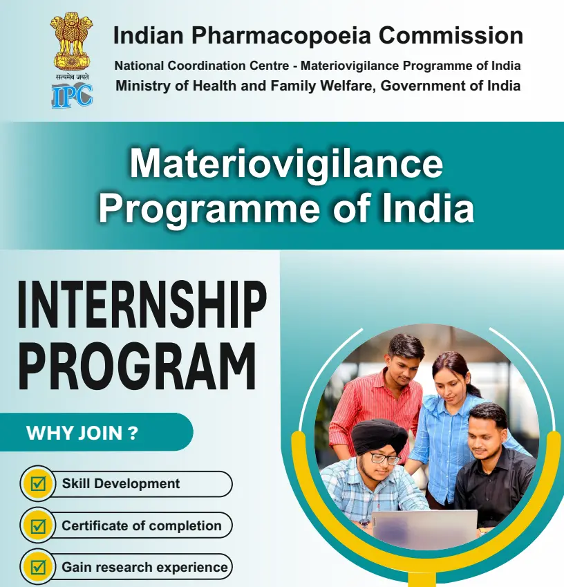 Materiovigilance Programme of India (MvPI) Internship Programme 2026