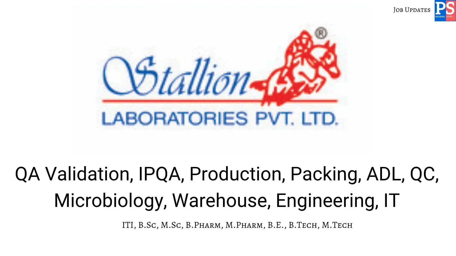 Stallion Hiring QA QC Production