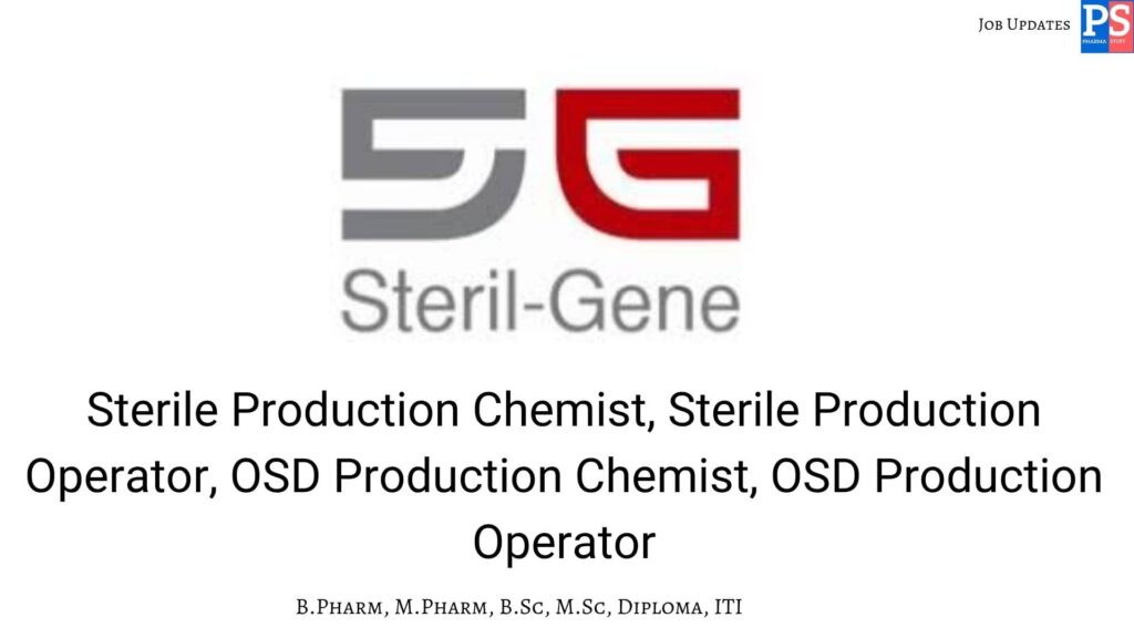 Steril-Gene Walk-In Production Chemist & Operator