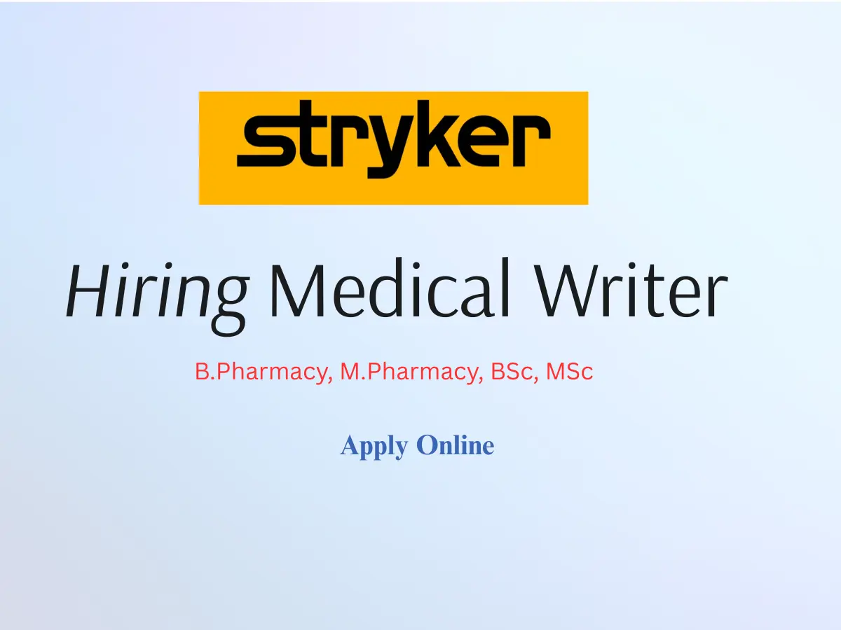 Stryker Hiring Medical Writer