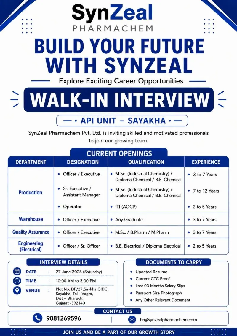 SynZeal walk-in Production, QA, Warehouse and Engineering 3 SynZeal walk-in Production, QA, Warehouse and Engineering