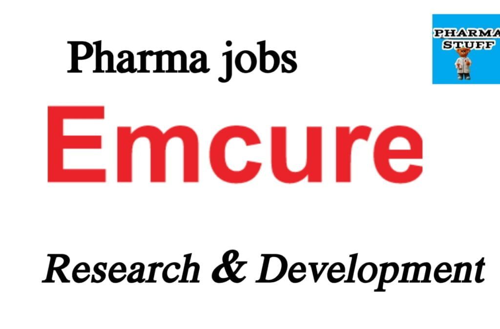 Emcure Pharmaceuticals Hiring R&D Reviewer, Research Associate, ADL Job Vacancies in ahamadabad plant